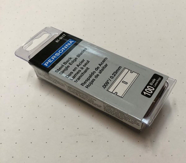 100 PERSONNA 0.009" STEEL BACK SINGLE EDGE TRIMMING-BLADES