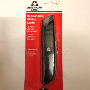 AMERICANLINE BLACK METAL RETRACTABLE KNIFE c/w 1 BLADE