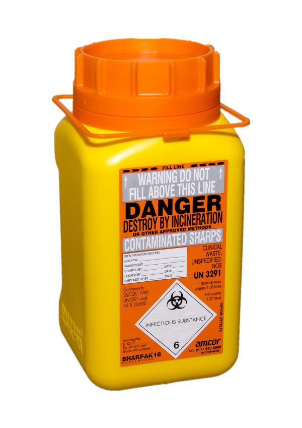 SAFETY BLADE DISPOSAL BOX FOR SHARPS